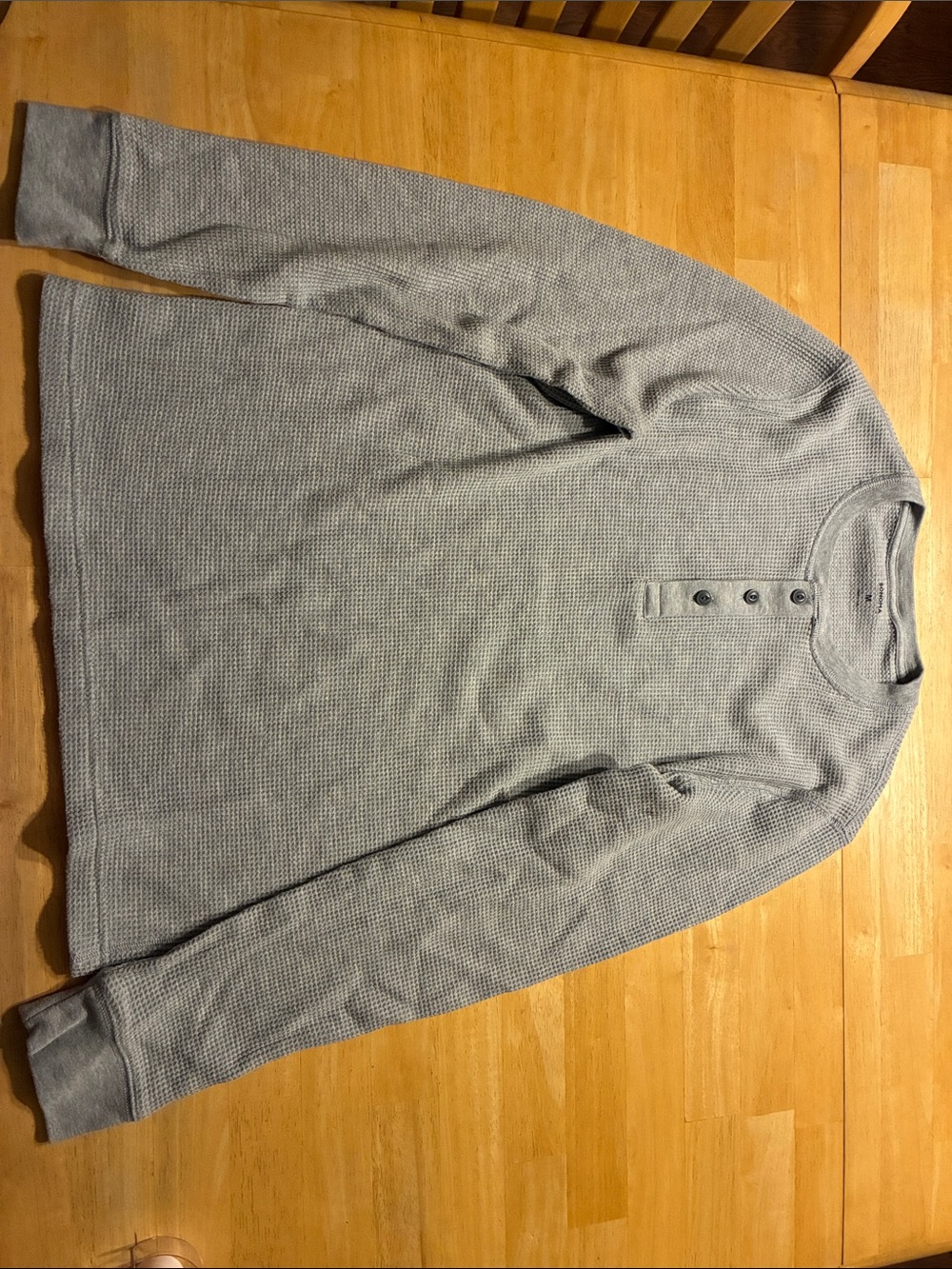 Sonoma Men's Long Sleeve Henley Gray Size Medium